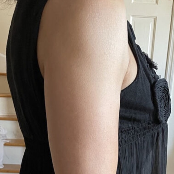 ECi NY Women’s Tunic Dress size 8 w/ Rosettes Black Sleeveless OFFERS WELCOMED f - Picture 8 of 11